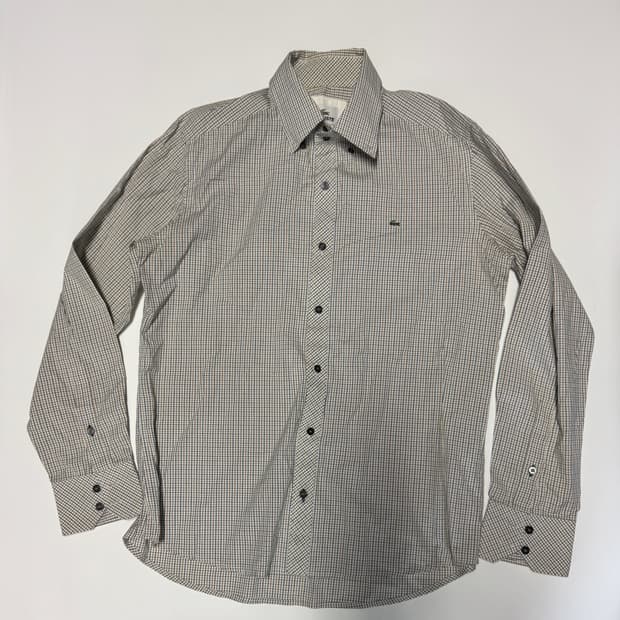 정품 라코스테 스몰 로고 체크 셔츠 M ~ L