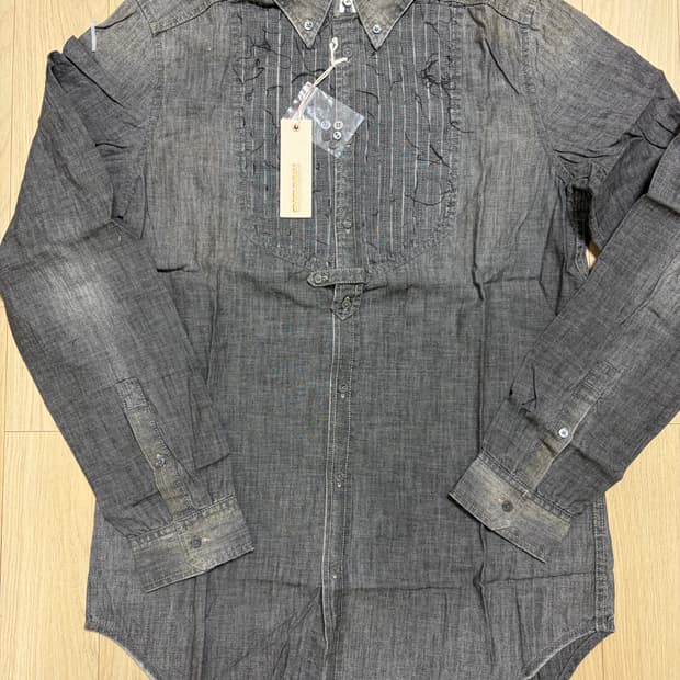 디젤 그런지코어 새상품 흑청셔츠 L