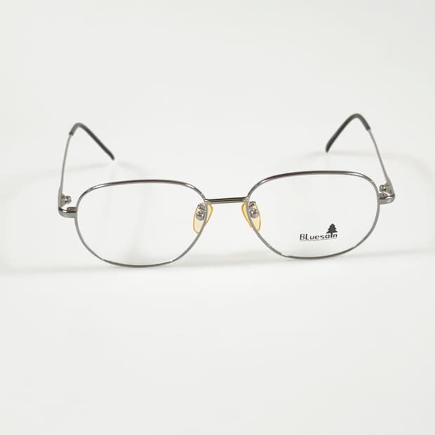 90s BLUESAIN 실버 메탈 슬림 스퀘어 메탈 빈티지 안경