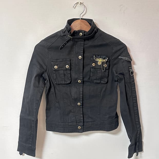 빈티지 크롭 슬림핏 자켓