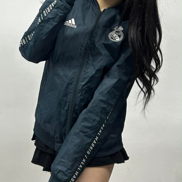아디다스 레알마드리드 앤섬 자켓 윈드브레이커 바람막이(M)