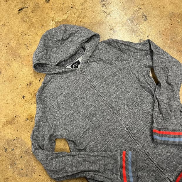 [정품/M] A.P.C. 그레이 후드 집업 b10