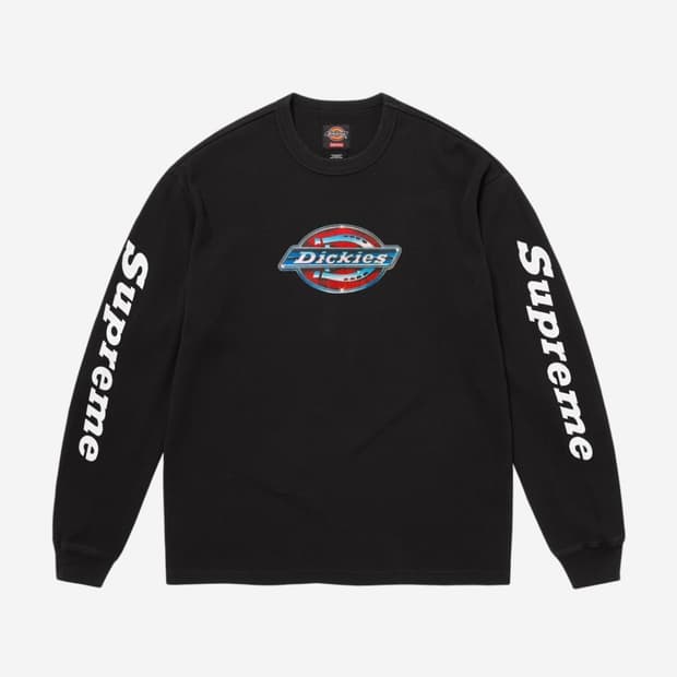 슈프림 x 디키즈 써멀 롱 슬리브 크루넥 블랙