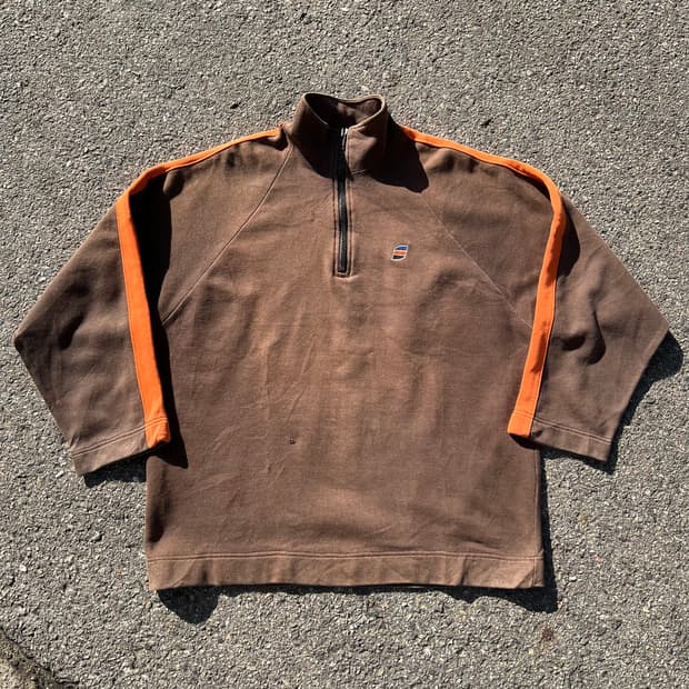 90‘s 스투시 하프집 풀오버 스웻셔츠