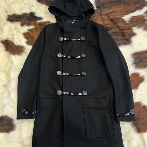 디올 옴므 09AW 후드 울 멜트 더블 코트