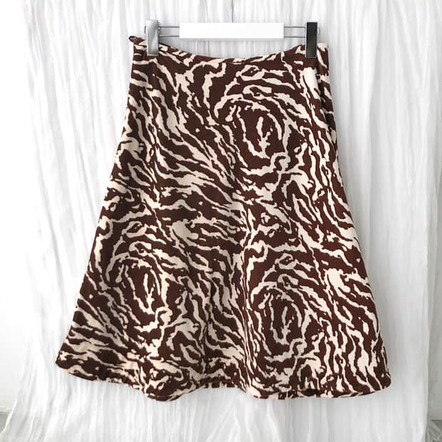 zebra suade skirt