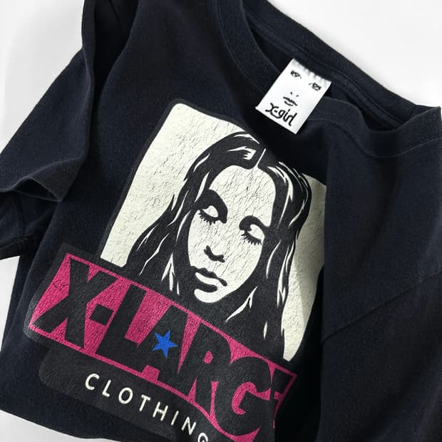 00s X-girl x XLARGE 그래픽 로고 티셔츠