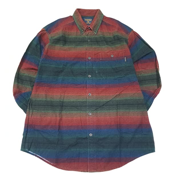 CL178 울리치 플란넬 멀티스트라이프 버건디 셔츠