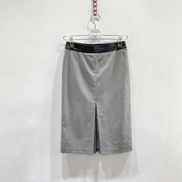 미샤 여성 순모 미디스커트 그레이 25
