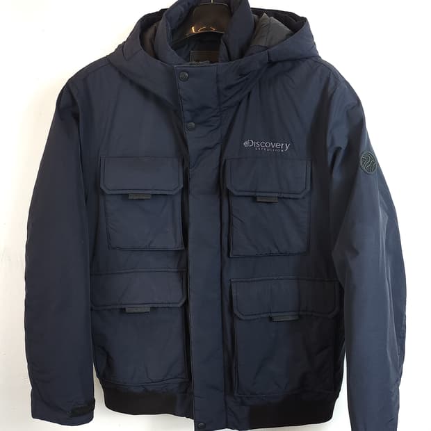 디스커버리 포켓 프리미엄다운패딩 네이비 100 L