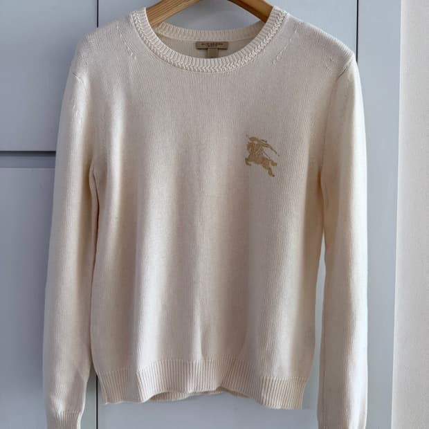 버버리 아이보리 니트