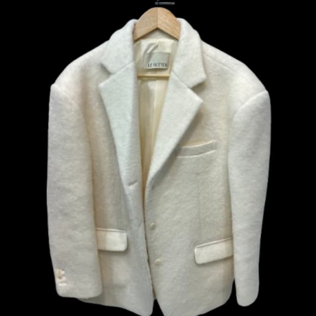 르버터 아이보리 울 혼방 자켓