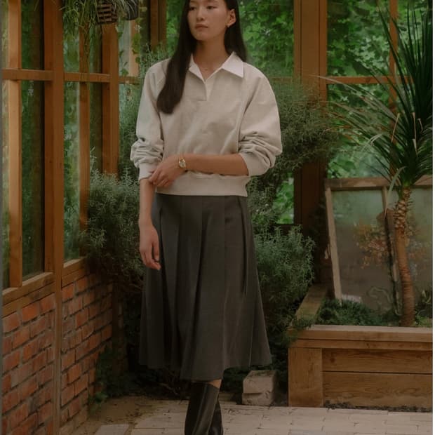 (새상품) 틸아이다이 2025 fw 신상 플리츠스커트