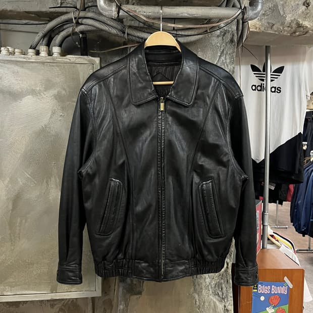 빈티지 양가죽 레더 가죽 자켓 블랙 100  #csz2773