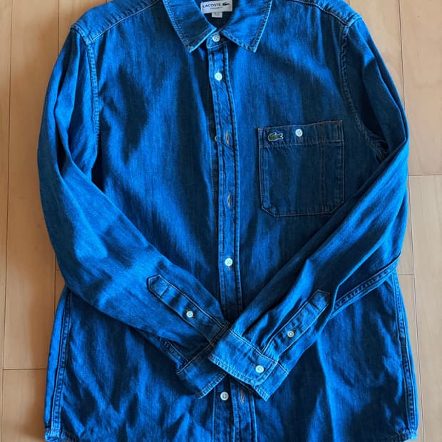 라코스테 레귤러핏 데님셔츠 FR40사이즈(100)