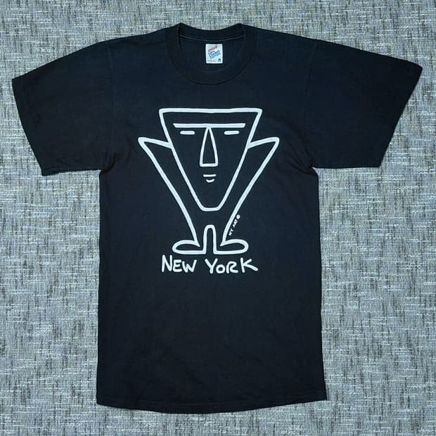 [XS] 90s JERZEES New York 그래픽 티셔츠 (USA)