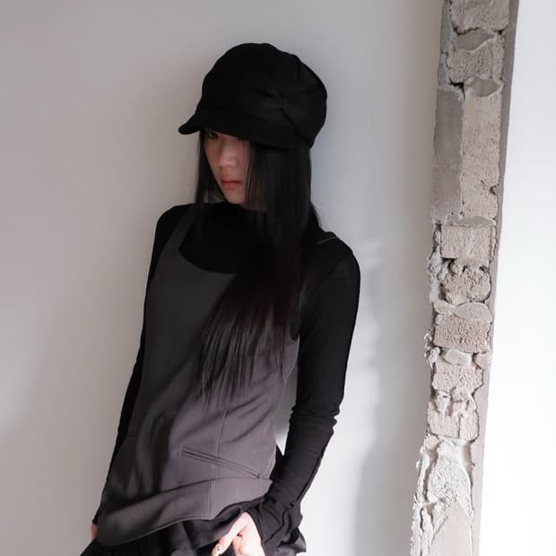 비삼샵 비센사이 셔링 모자 블랙