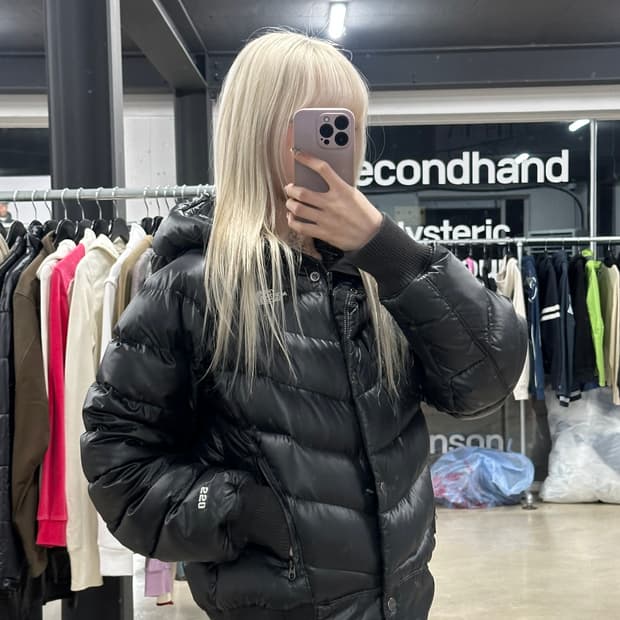  노스페이스 여성용 블랙 550 푸퍼 다운 패딩