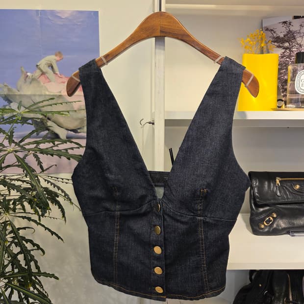 자라 청 뷔스티에 조끼