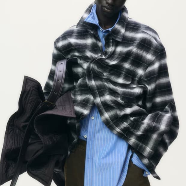 글렌 마틴스 X H&M 포일드 플란넬 오버셔츠