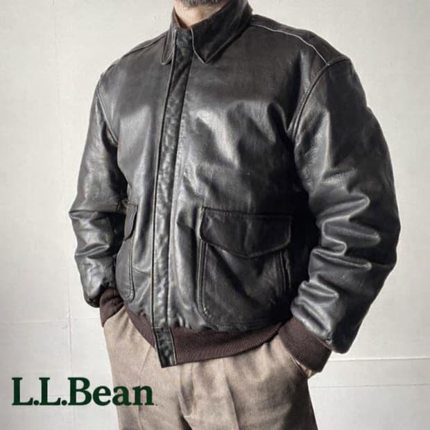 [L] 엘엘빈 ll bean A2 고트 레더 가죽자켓