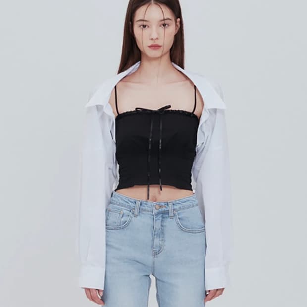 낫유어로즈 NOT YOUR ROSE 셔츠 볼레로 