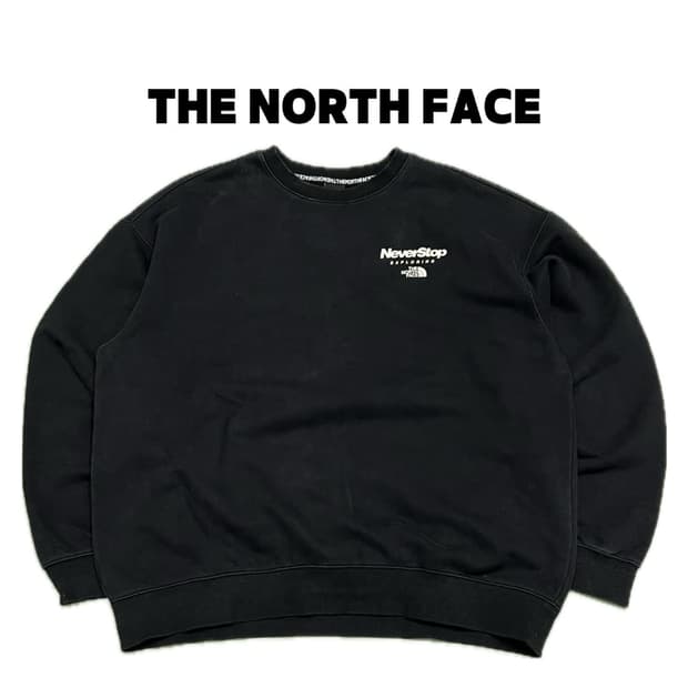 (XL) 노스페이스 엔에스이 스웻 라운드 맨투맨 블랙