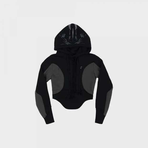 오호스 커브드 그래픽 후드티 [OJOS]