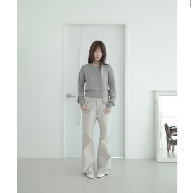 에프터먼데이 warm boots-cut cotton pants