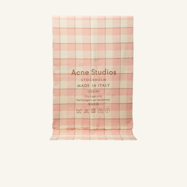 아크네 스튜디오 체크 울 스카프