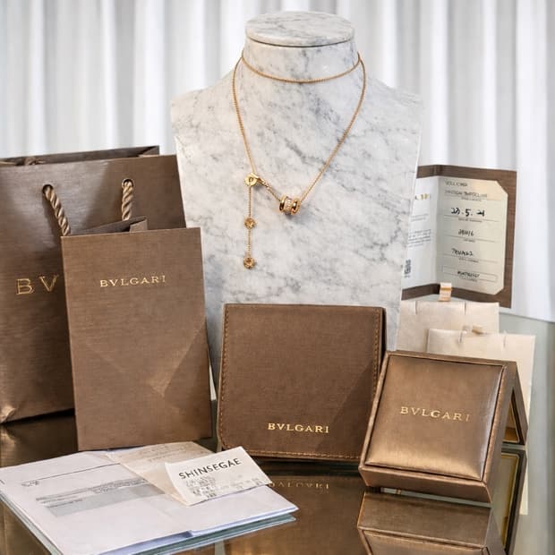 불가리 다이아 비제로원 18K 골드 목걸이