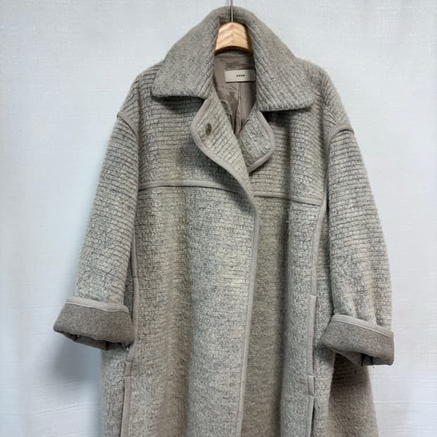 시스템루즈핏모헤어울니트코트