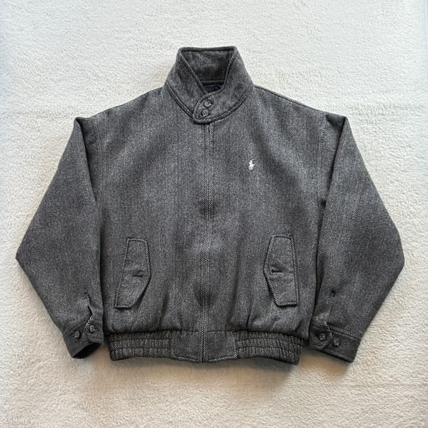 폴로 헤링본 블루종