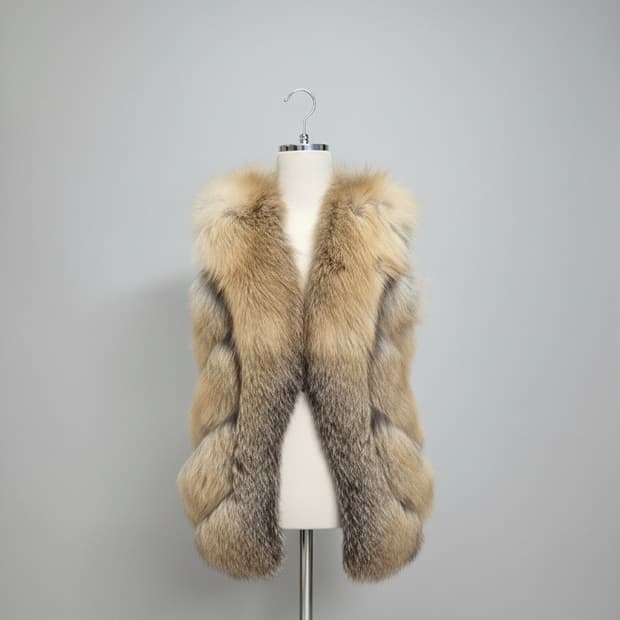 [SAGA FURS] 프리미엄 천연 폭스 퍼 베스트 (사가폭스)