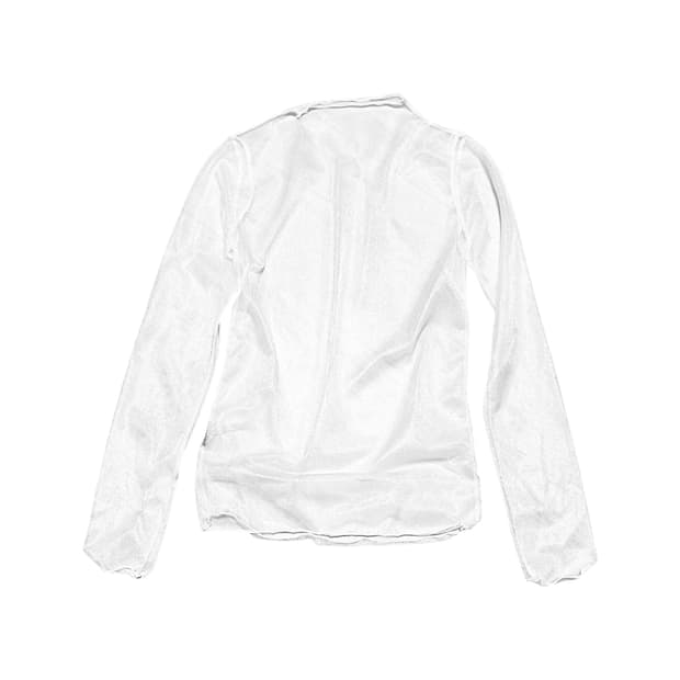 Mesh See-Through Layered Top_White