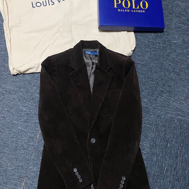 [급처] 최신형 화이트QR라벨 폴로 코듀로이 블레이저 자켓
