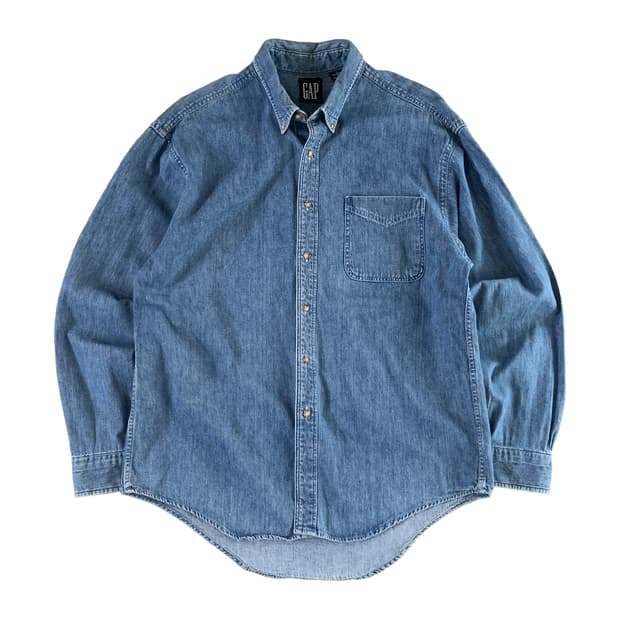 90s 갭 데님 버튼다운 셔츠 Made in USA