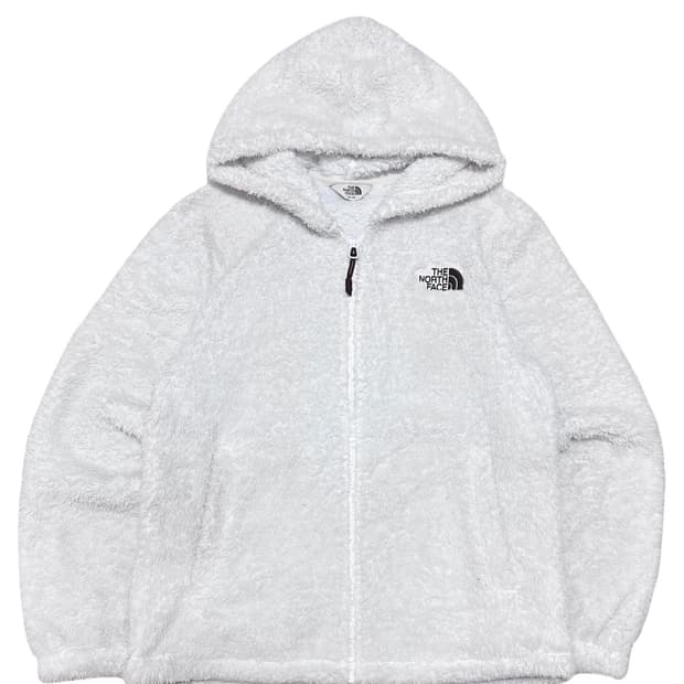 노스페이스 화이트 뽀글이 후리스 자켓