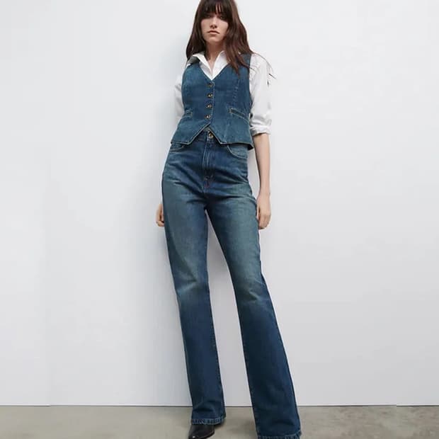 [새상품] 자라 부츠컷 한정판 데님팬츠 34