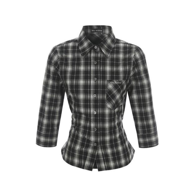 Wsc archive 3/4 Check tied shirt 001