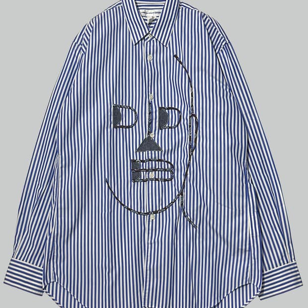 꼼데가르송 셔츠 패치워크 셔츠