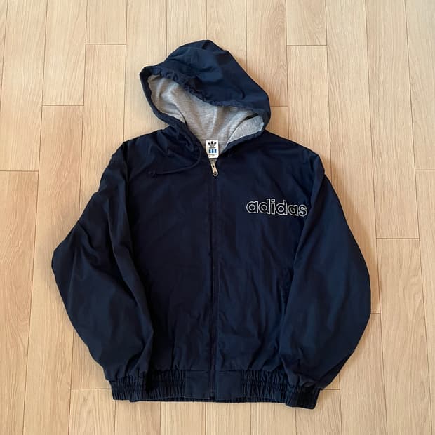 90s adidas by descente 빈티지 후드집업재킷