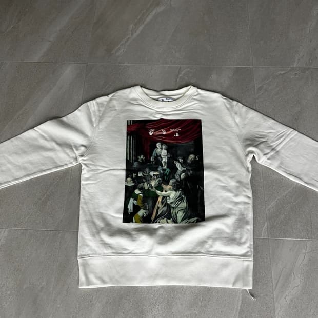 오프화이트 카라바조 맨투맨 