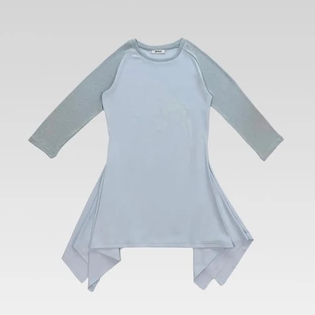 지초이 파르코 에디션 래글런 티 드레스 페일블루