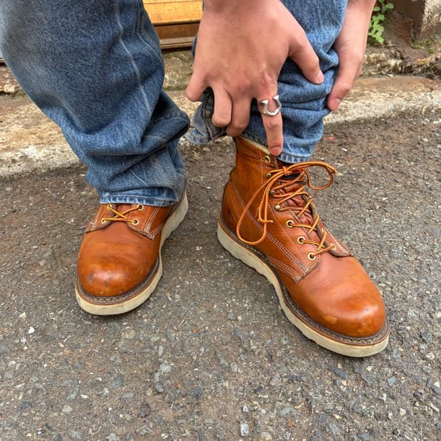 Thorogood USA plain moc toe leather boot