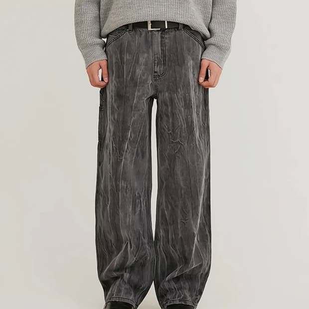 타이다이 워시드 카펜터 데님 팬츠