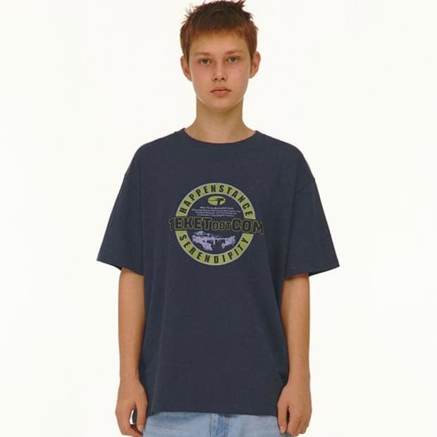 테켓 Lucky Tee Ash Blue S 럭키반팔