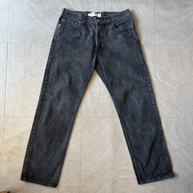 리바이스 정품 505 데님 블랙 팬츠 바지