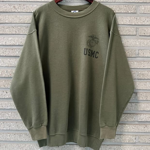 [M]USMC 오리지널 미 해병대 카키 스웻셔츠