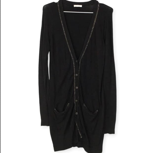 체인 슬림 가디건(하자o)